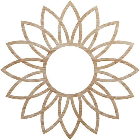 Ekena Millwork Daisy Wood Fretwork Pierced Ceiling Medallion, Red Oak, 30"OD x 10 1/2"ID x 3/8"T CMWP30X30X0375DARO